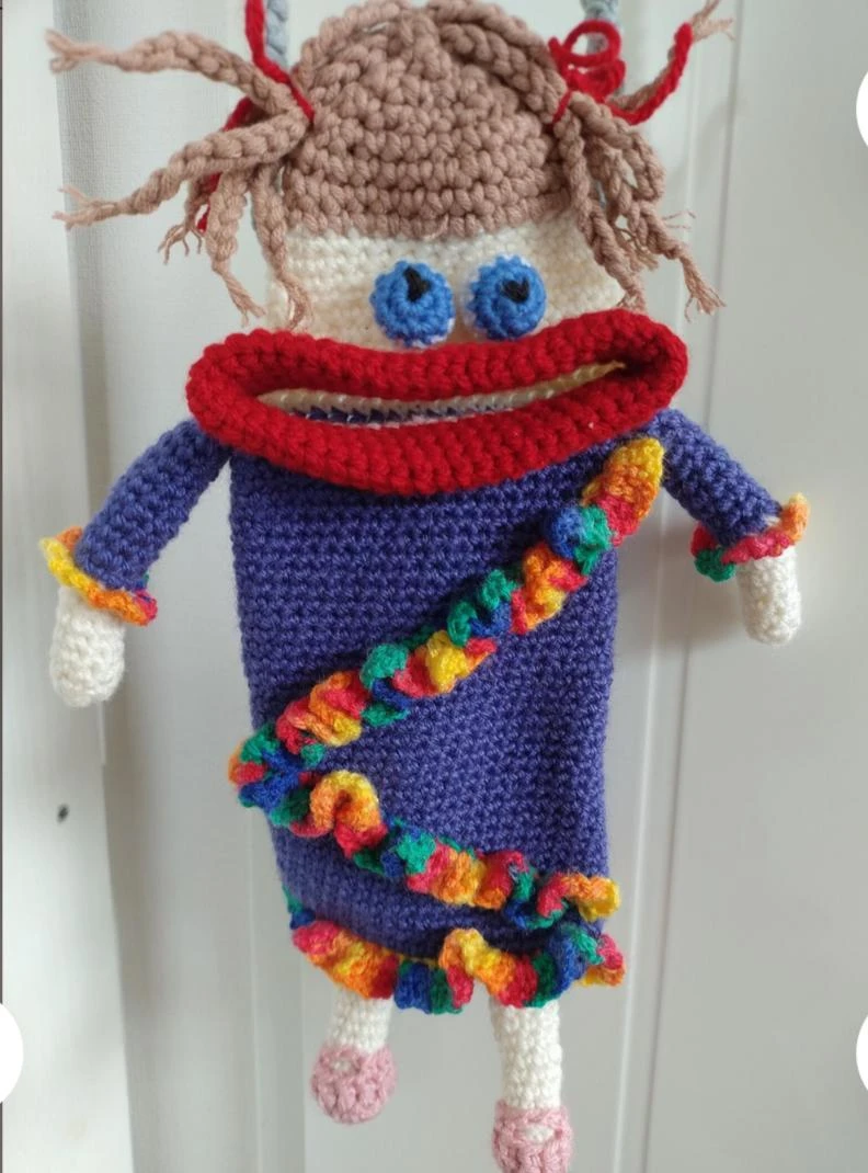 Sac téléphone fait main minitas fille grande bouche unique – photo 3
